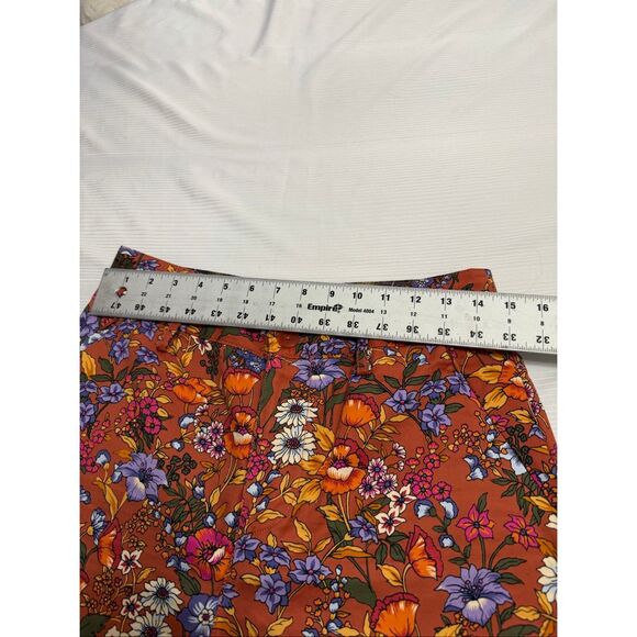 Anthropologie Maeve Floral Flower Power Wide Leg High Waist Crop Pants Size 6 - Picture 3 of 8